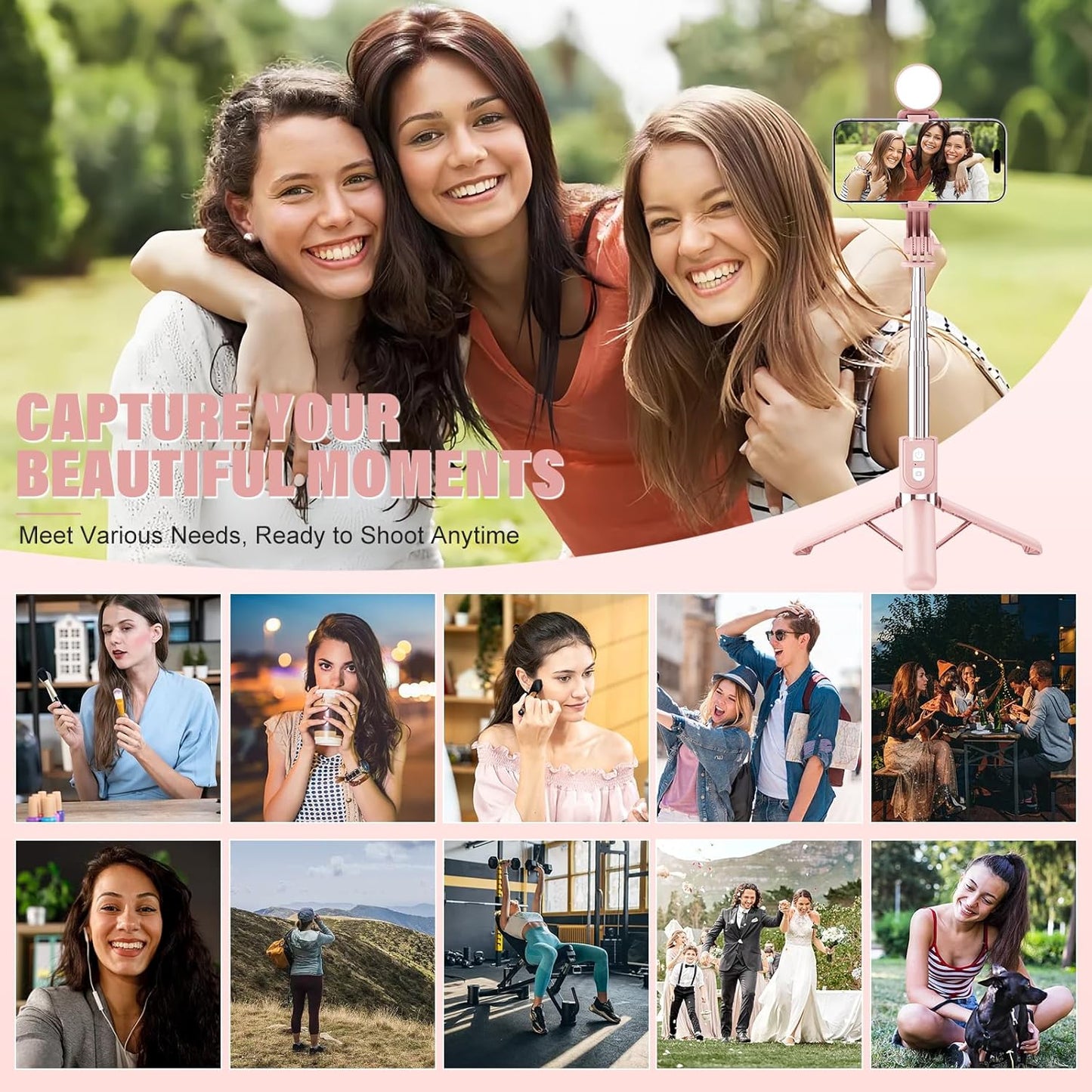 Smart Selfie Stick with Tripod